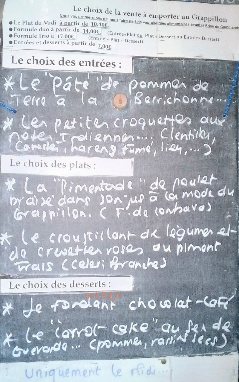Le Grappillon — carte page 3