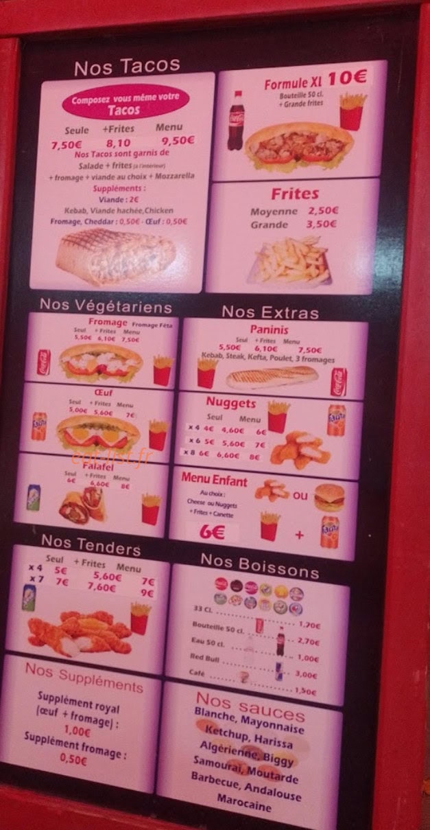 Le Kebab bar restaurant — carte page 2