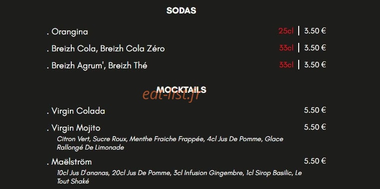 Le Live Bar — carte page 9