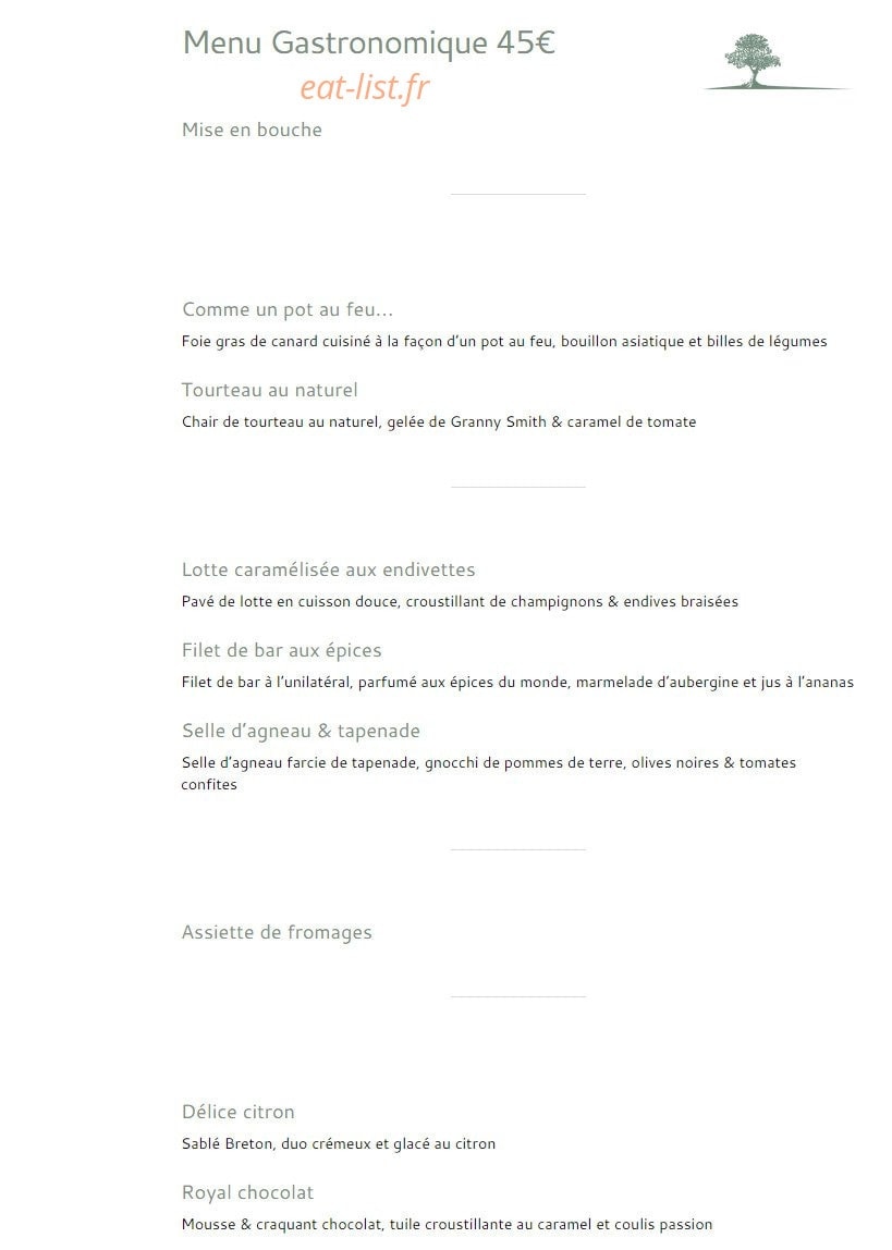 Le Manoir de la Régate — carte page 8