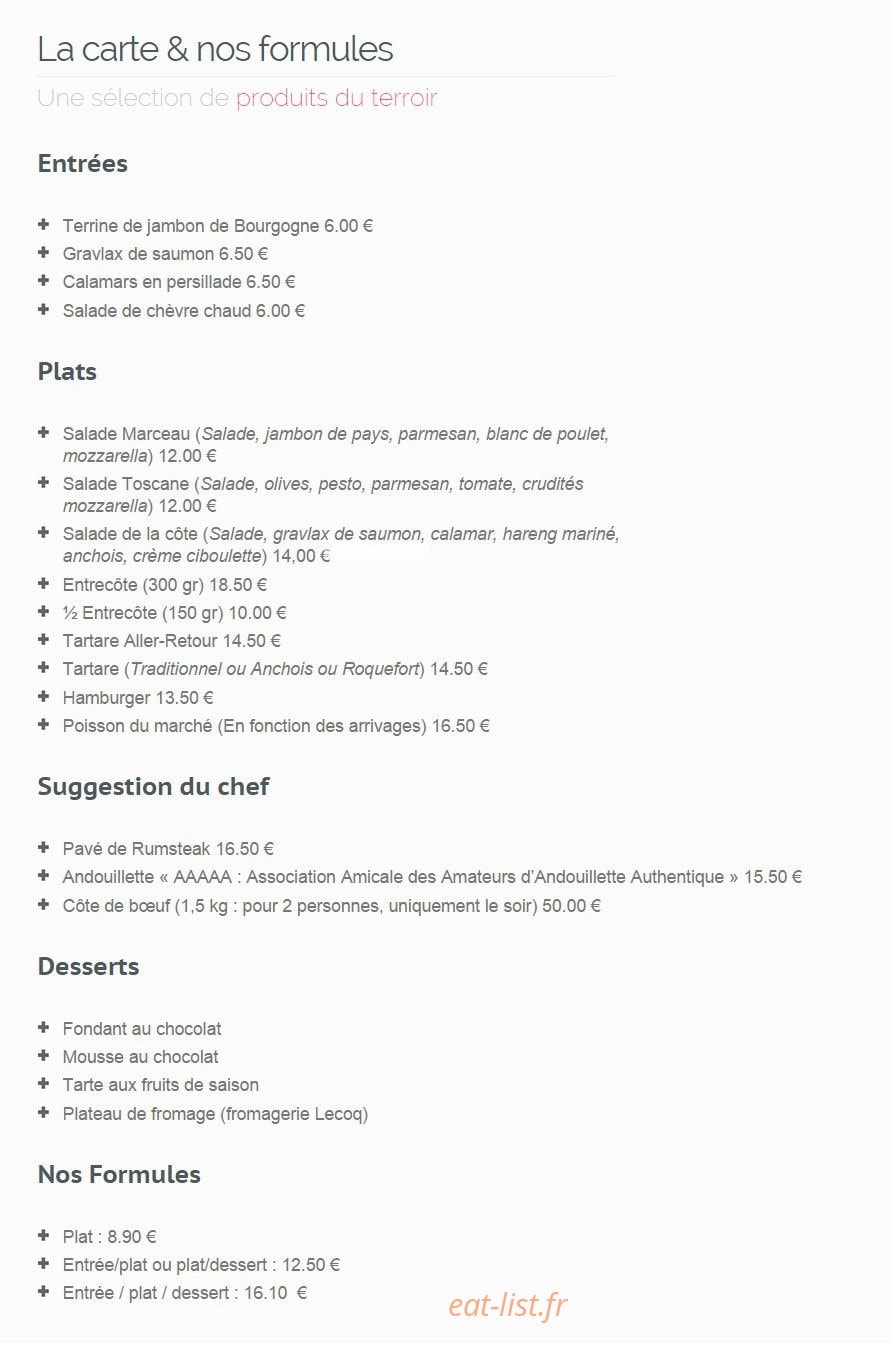 Le Marceau — carte page 1