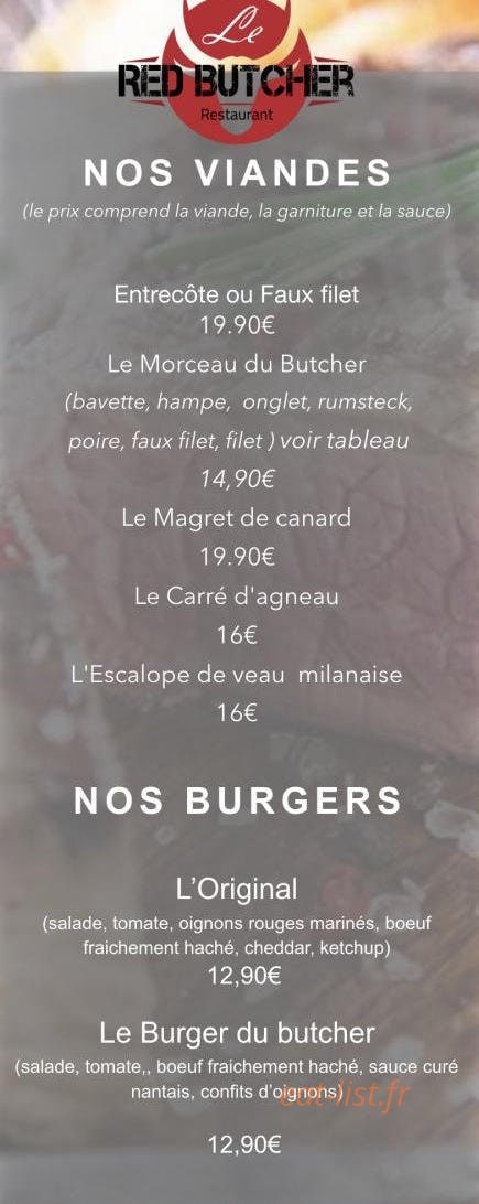 Le Red Butcher — carte page 2