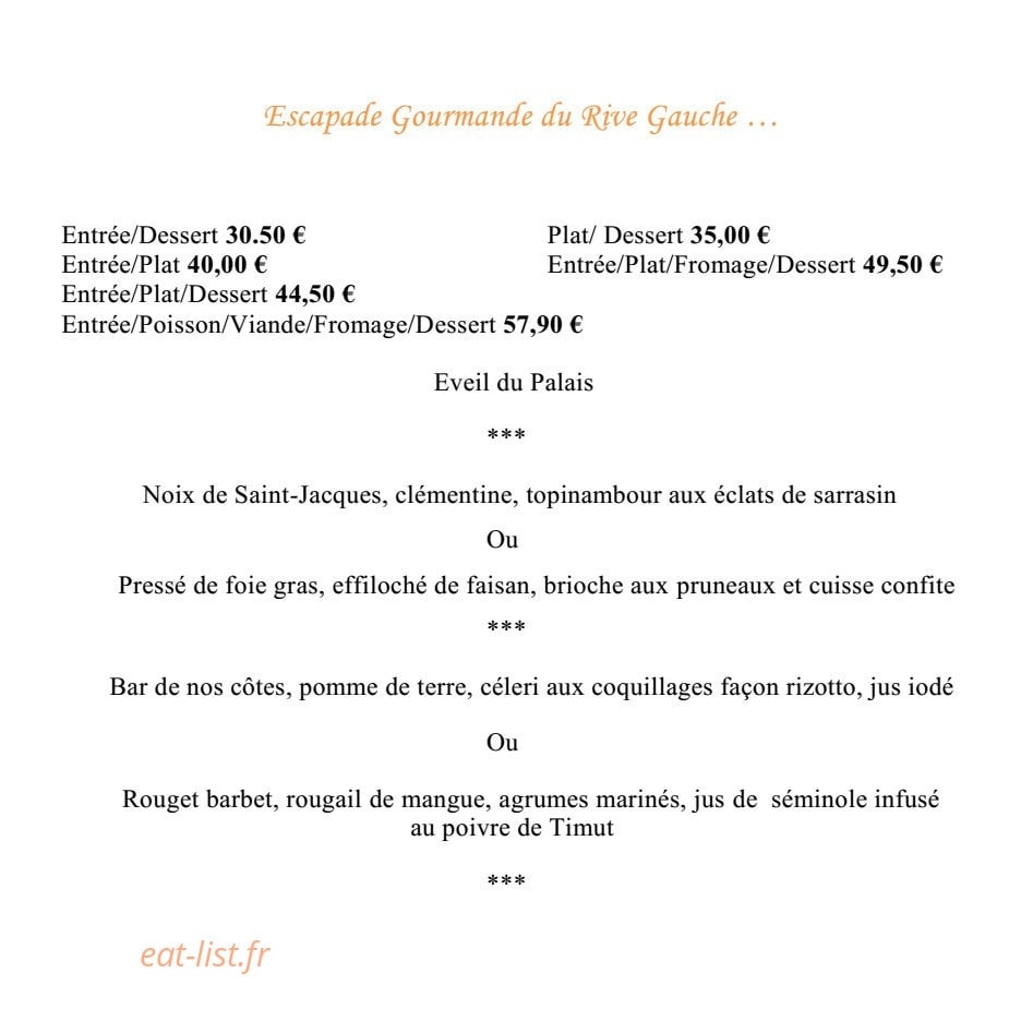 Le Rive Gauche — carte page 4