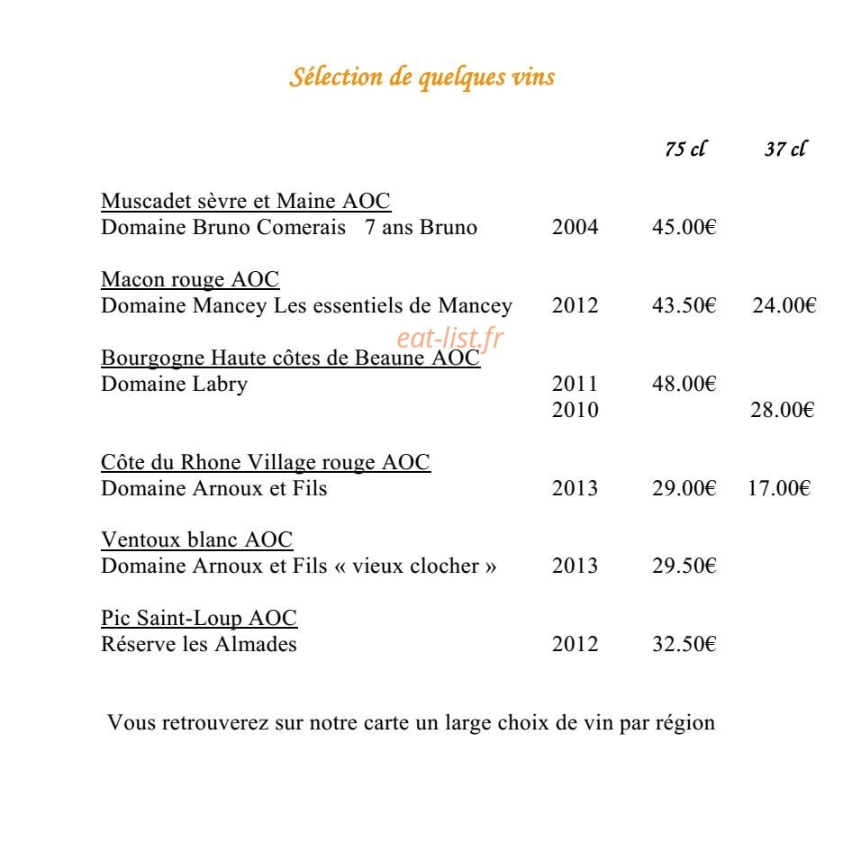 Le Rive Gauche — carte page 2