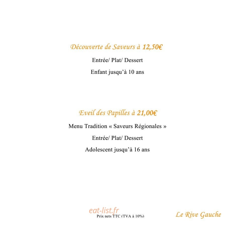Le Rive Gauche — carte page 3