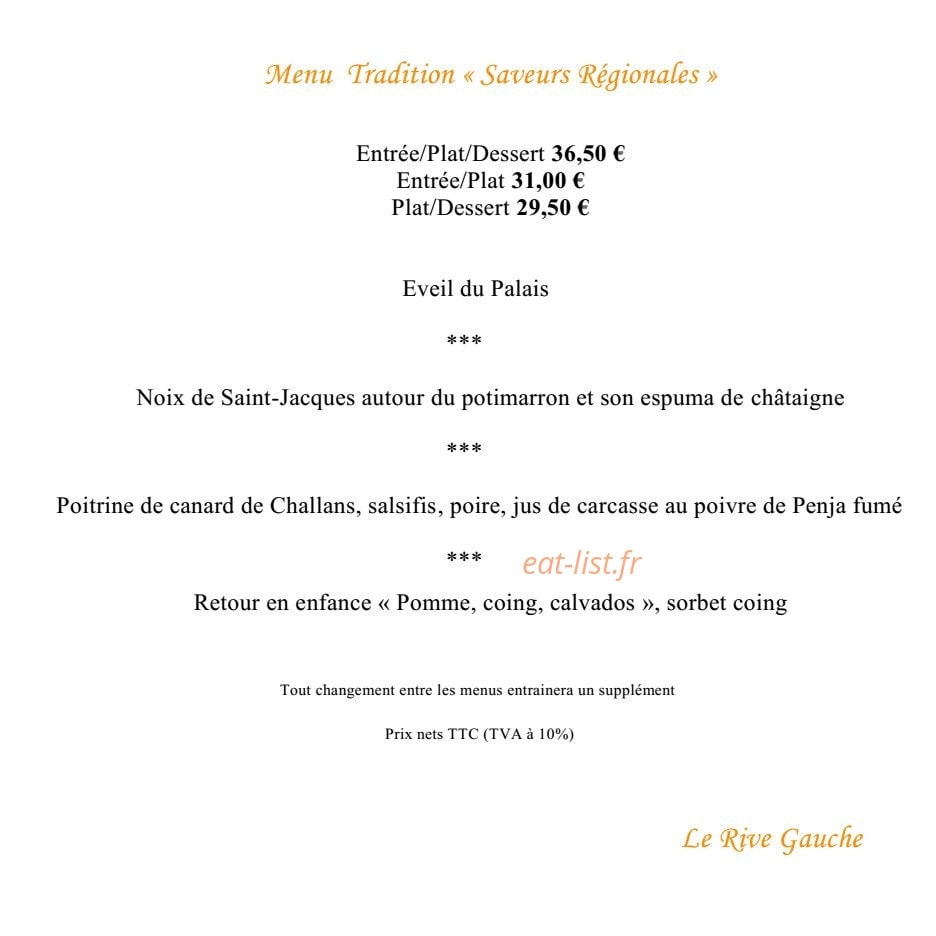 Le Rive Gauche — carte page 5