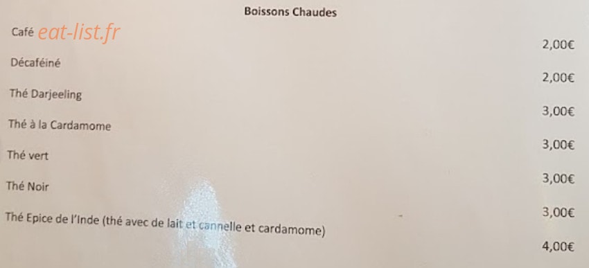 Les Epices de l'Inde — carte page 7