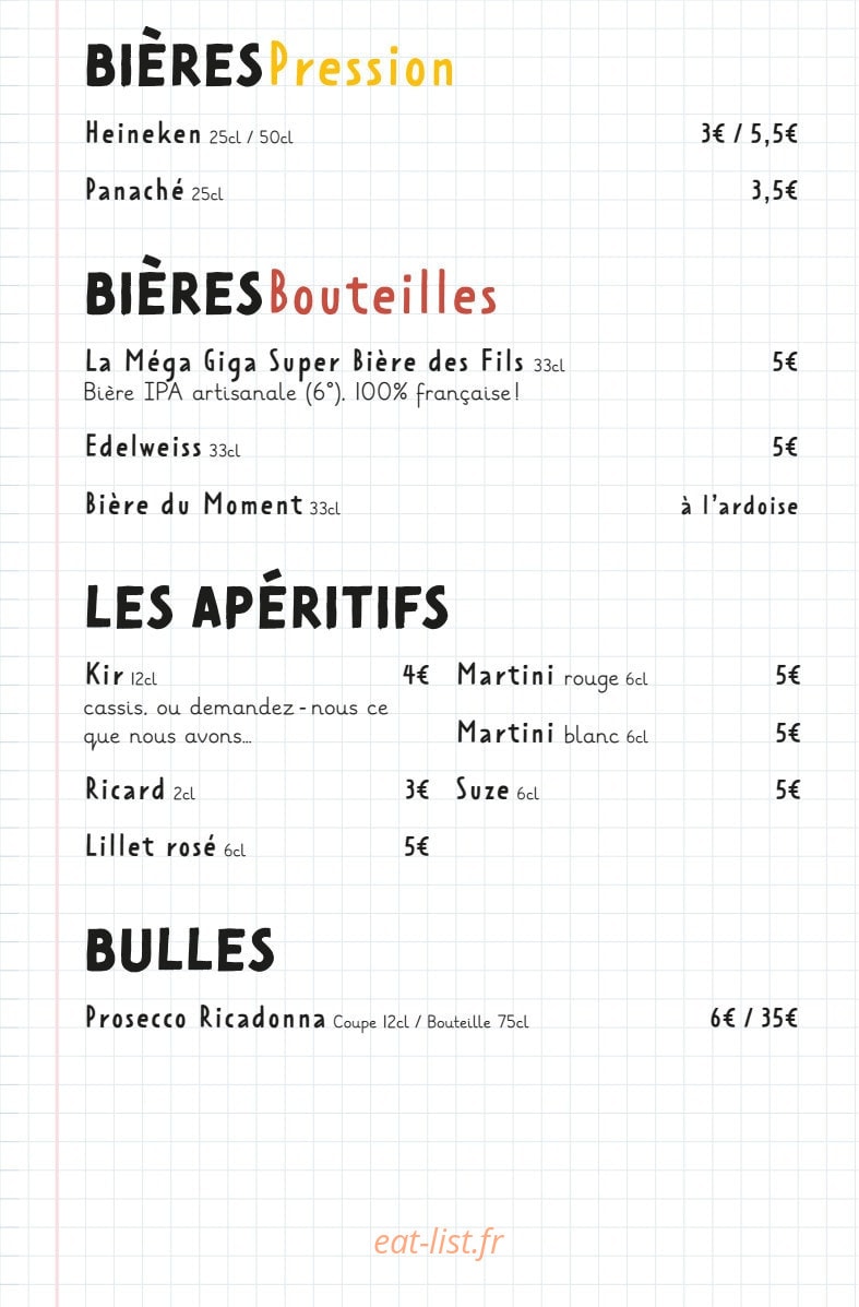 Les Fils à Maman — carte page 18