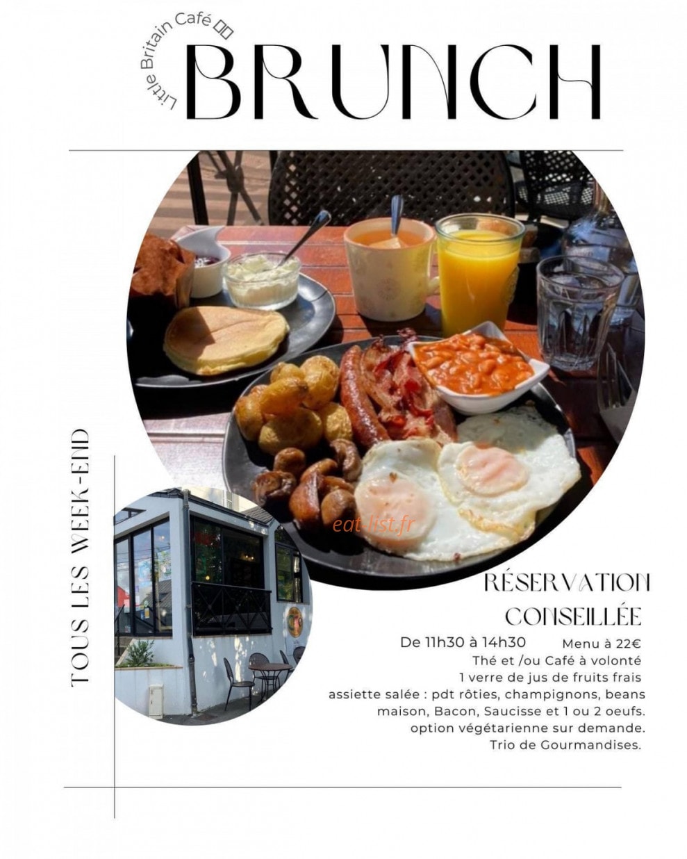 Little Britain Café — carte page 1