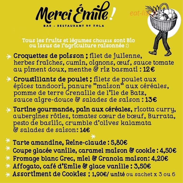 Merci Émile — carte page 1
