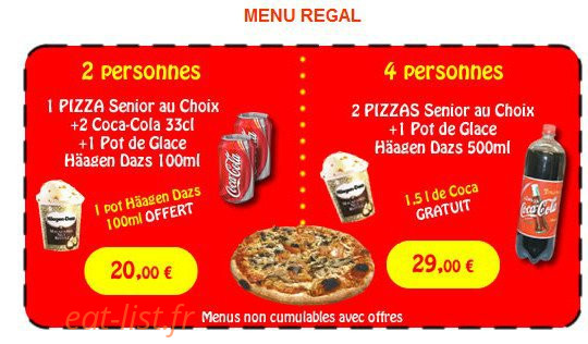 Miam Pizza — carte page 1