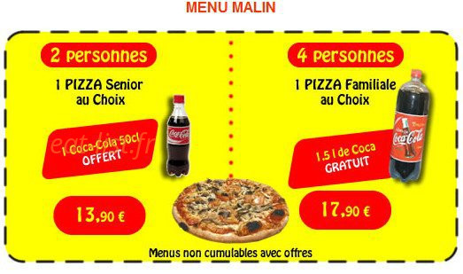 Miam Pizza — carte page 3