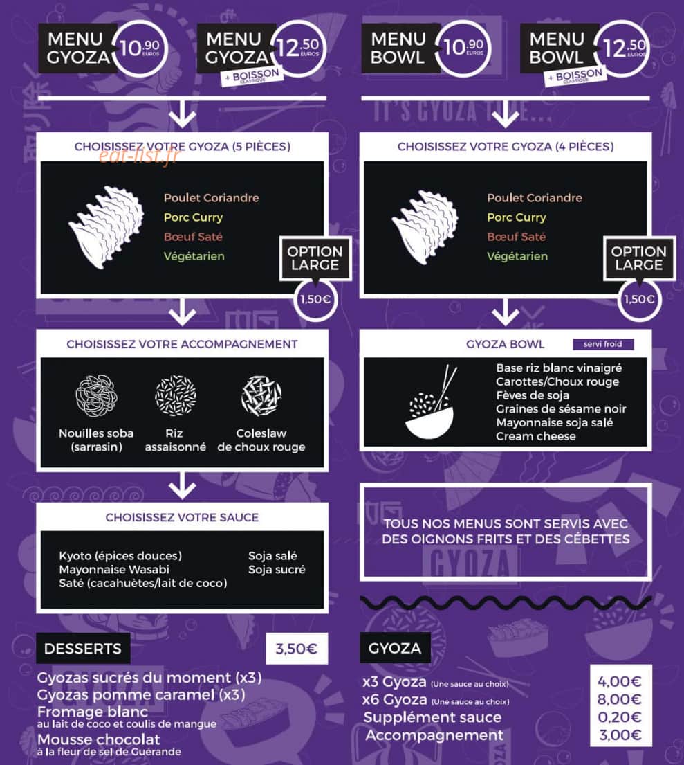 My Gyoza — carte page 1