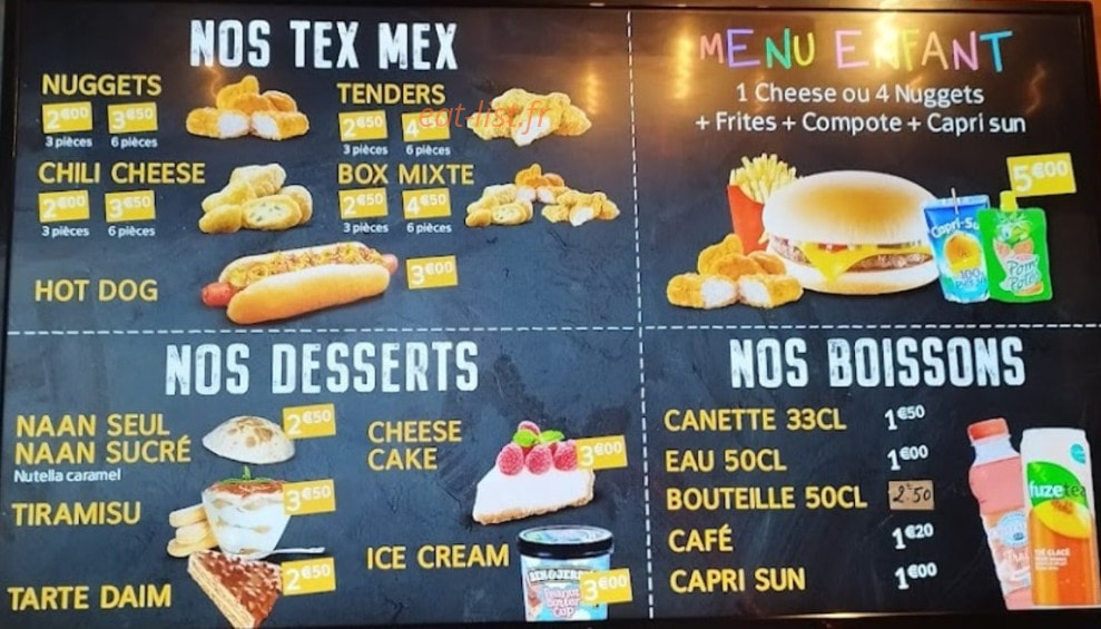 Naan Corner — carte page 4