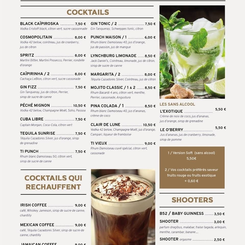 O'Bock — carte page 9