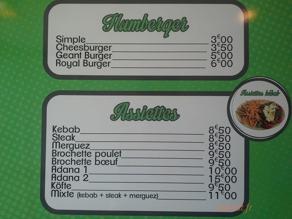 Oz kebab — carte page 5