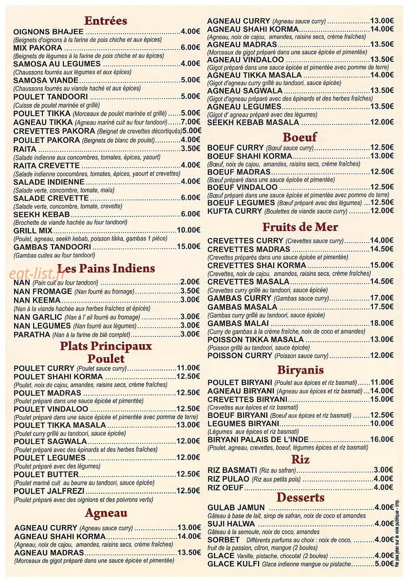 Palais de L'Inde — carte page 2