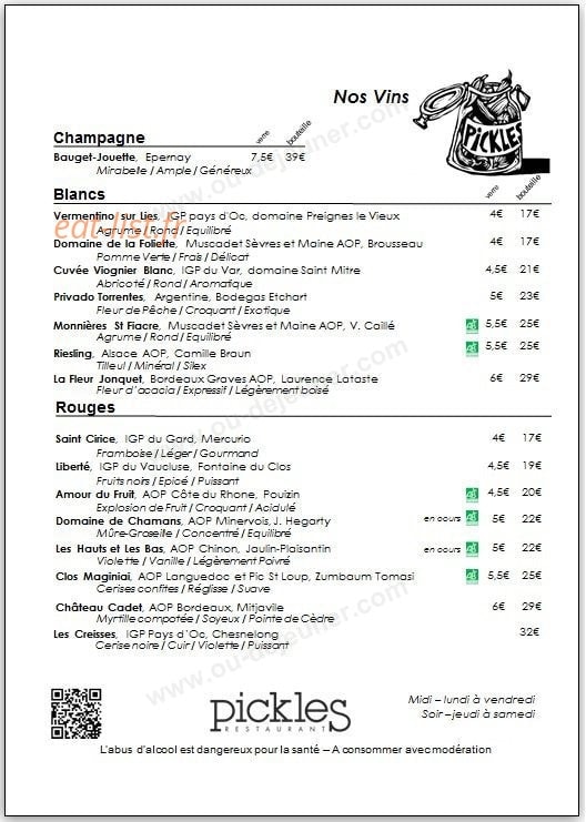 Pickles — carte page 3