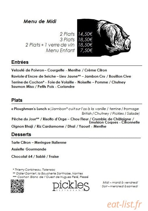 Pickles — carte page 1