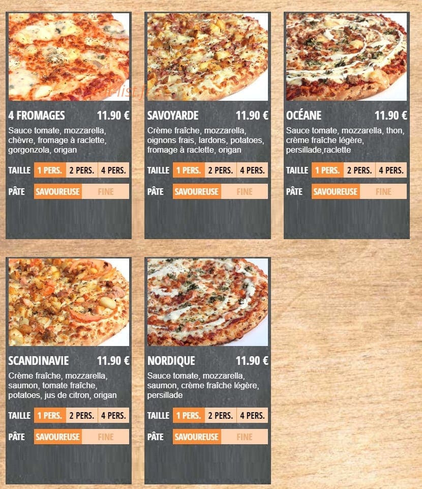Pizz'Alchimie — carte page 6