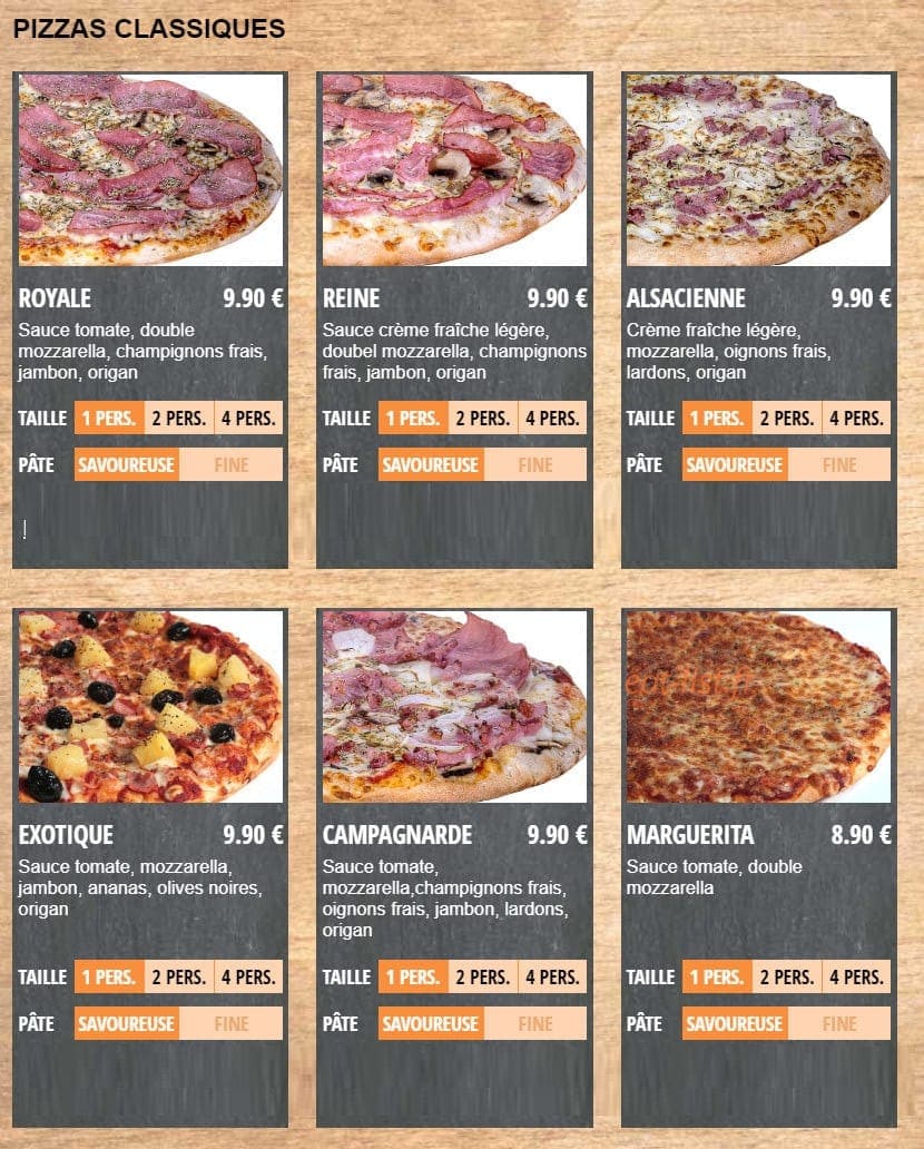 Pizz'Alchimie — carte page 2