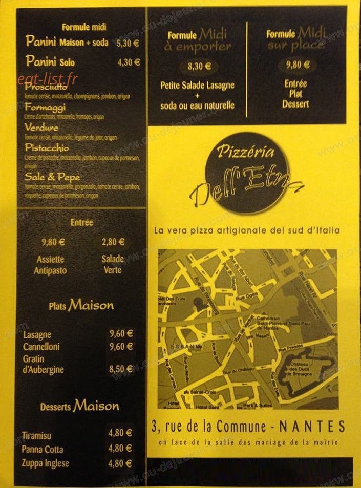 Pizzeria Dell'etna — carte page 3