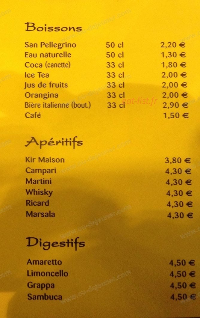Pizzeria Dell'etna — carte page 2