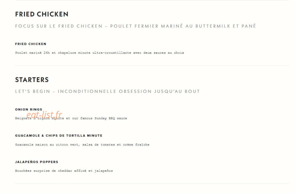 Pny Burger — carte page 5