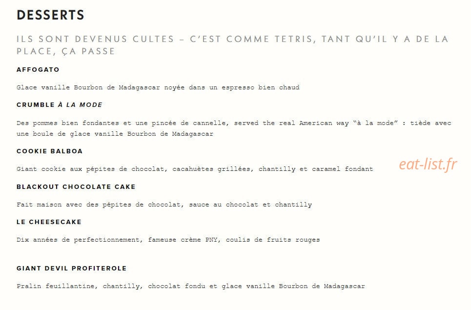 Pny Burger — carte page 11
