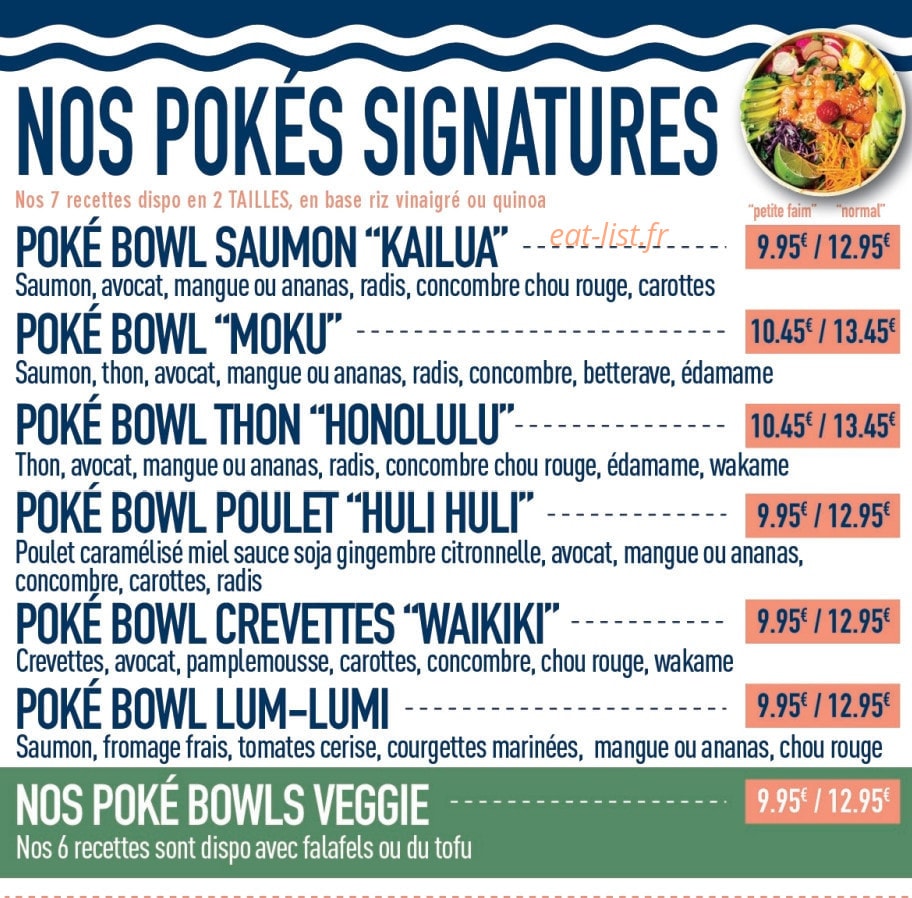Poke & Bowl — carte page 2