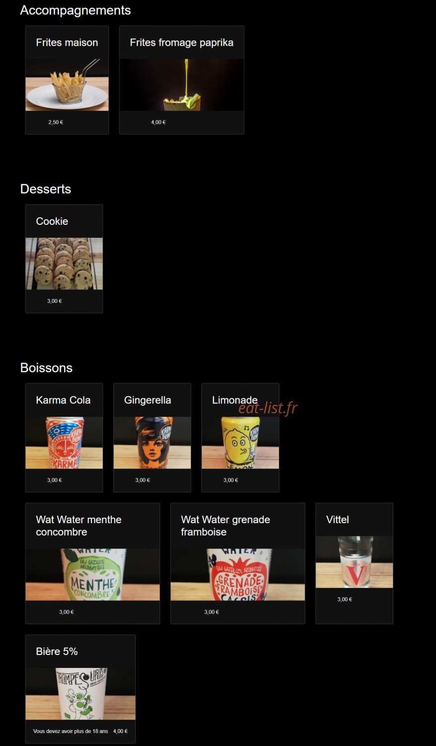 Portland Burgers — carte page 2