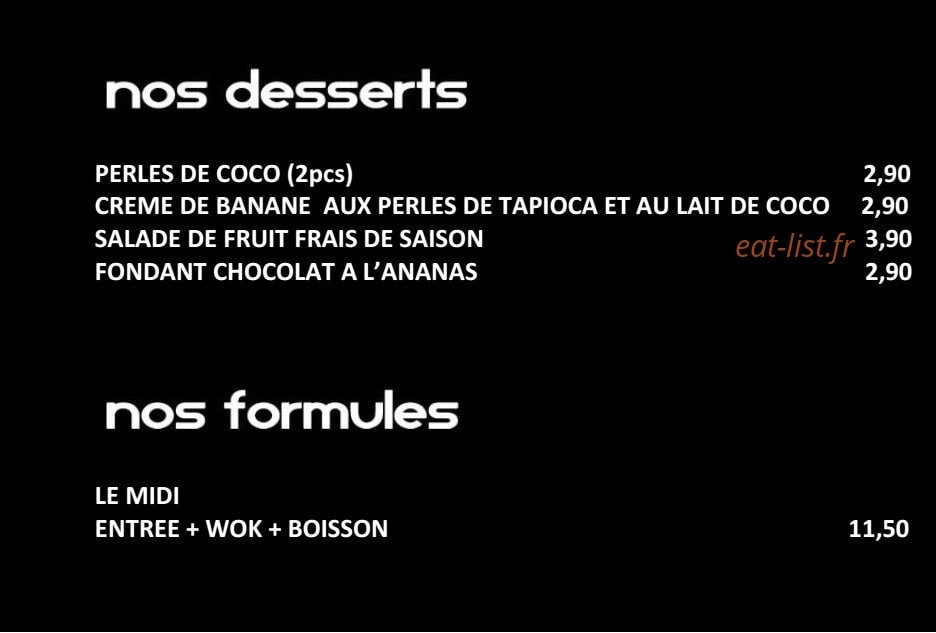 Pousse pousse wok — carte page 5