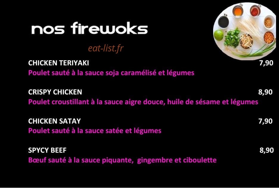 Pousse pousse wok — carte page 3