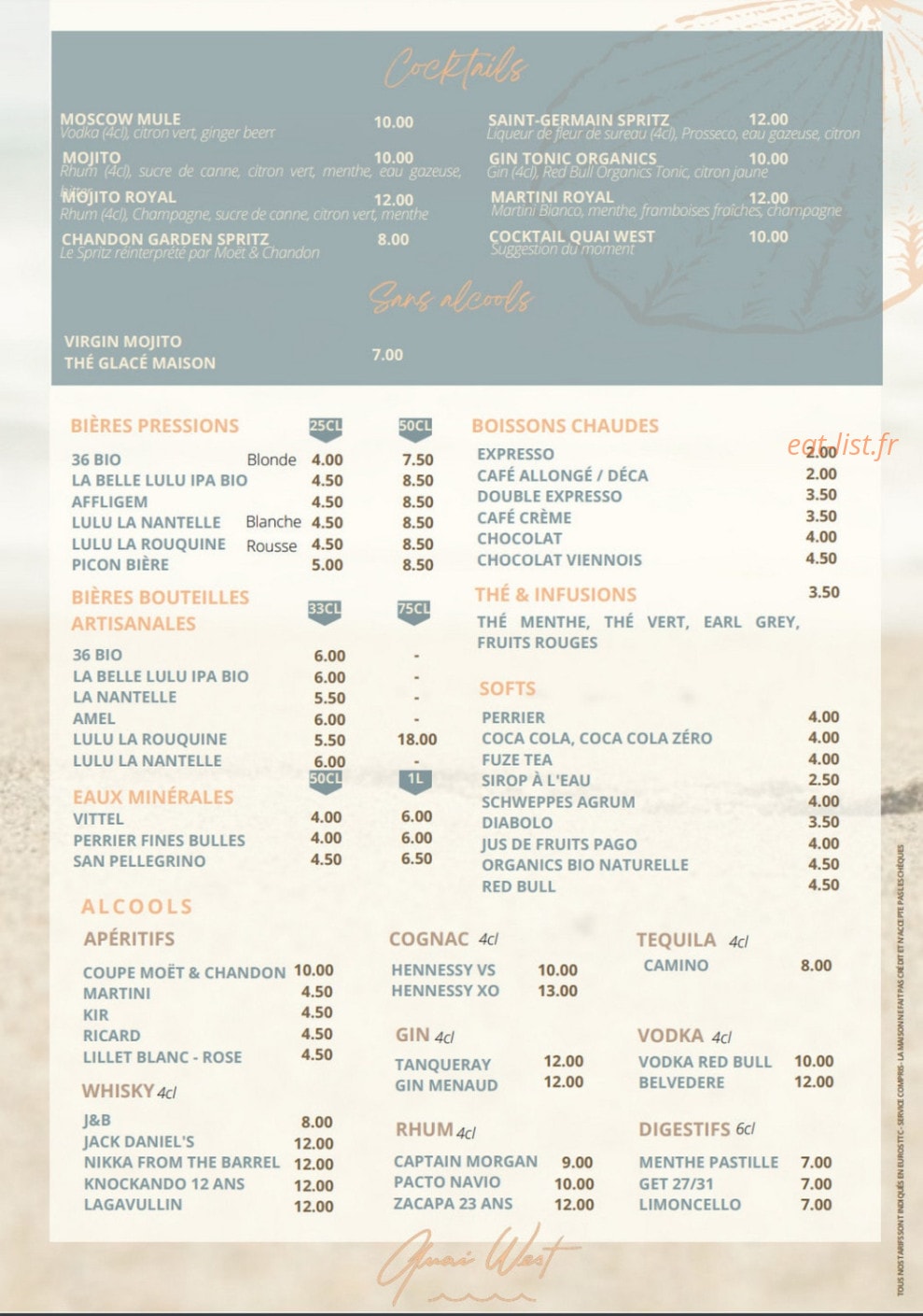 Quai West — carte page 1