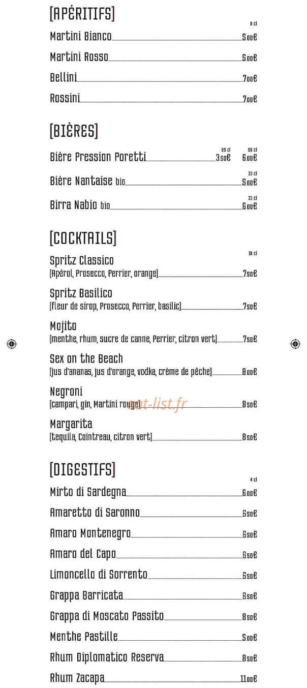 Restaurant +39 — carte page 5