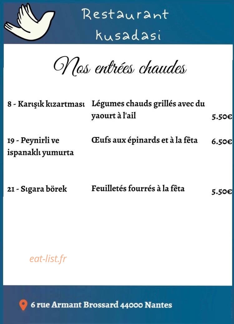 Restaurant Kusadasi — carte page 3