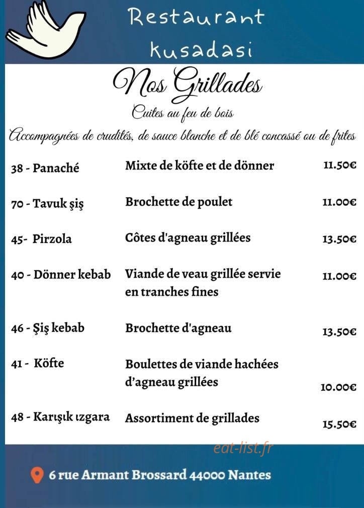 Restaurant Kusadasi — carte page 4