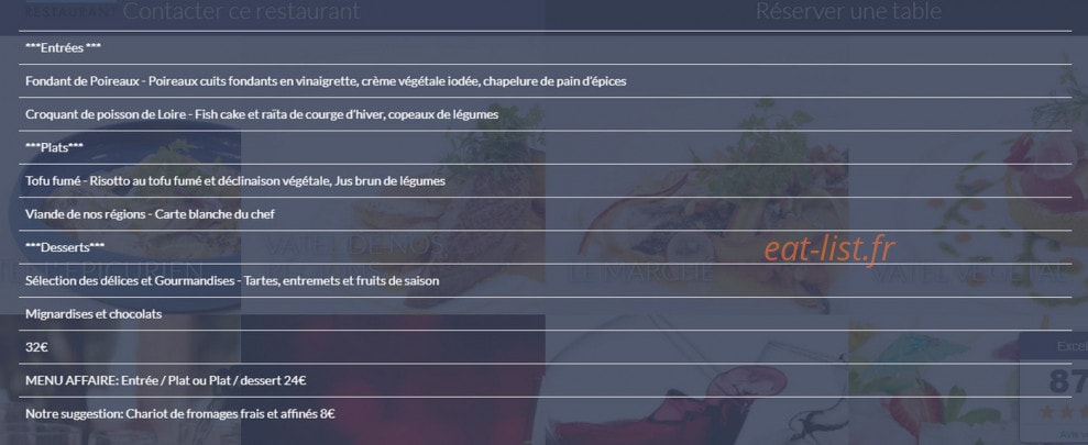 Restaurant Vatel — carte page 3