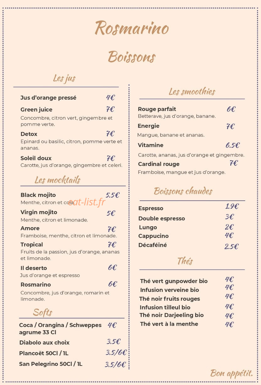 Rosmarino — carte page 3