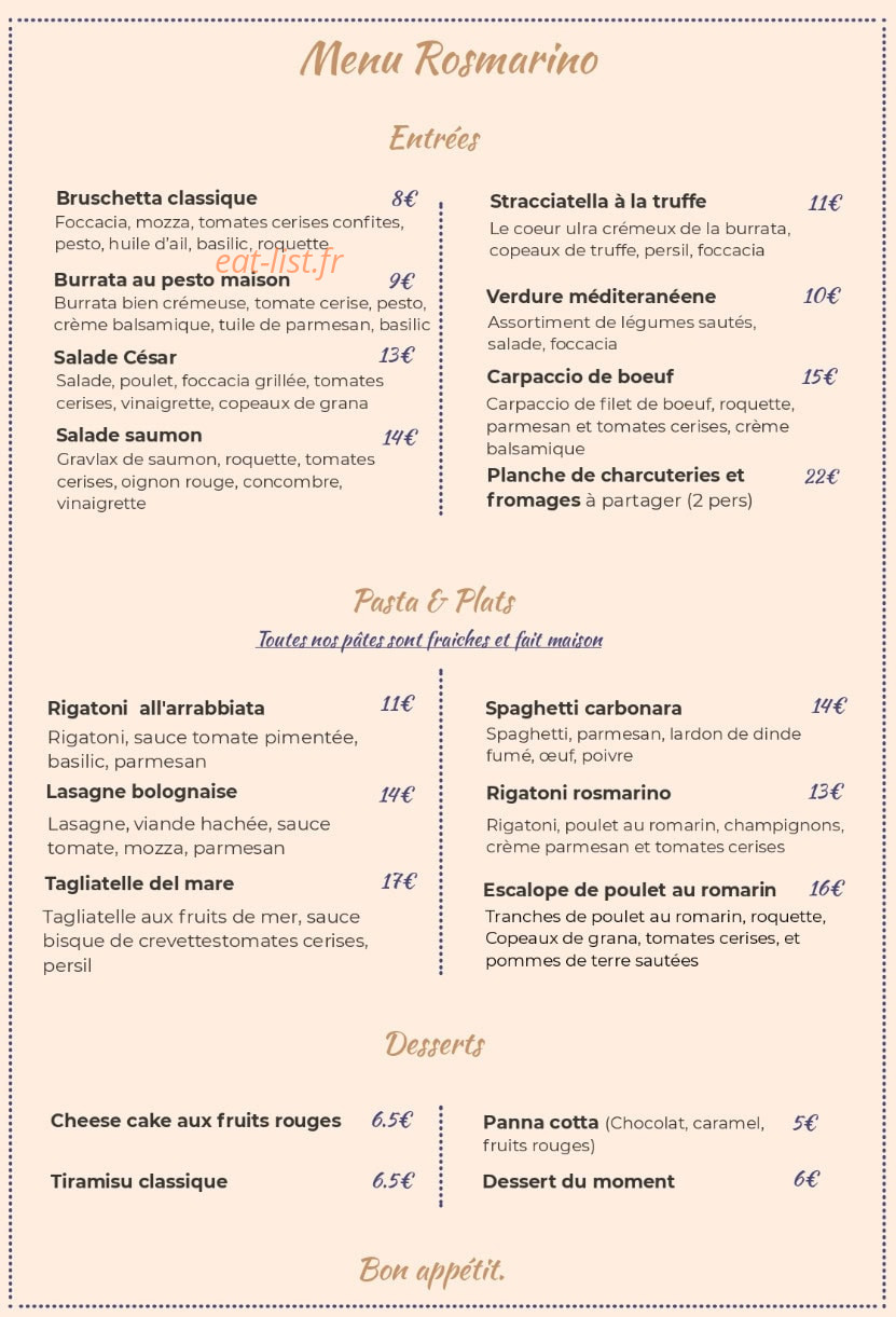 Rosmarino — carte page 2