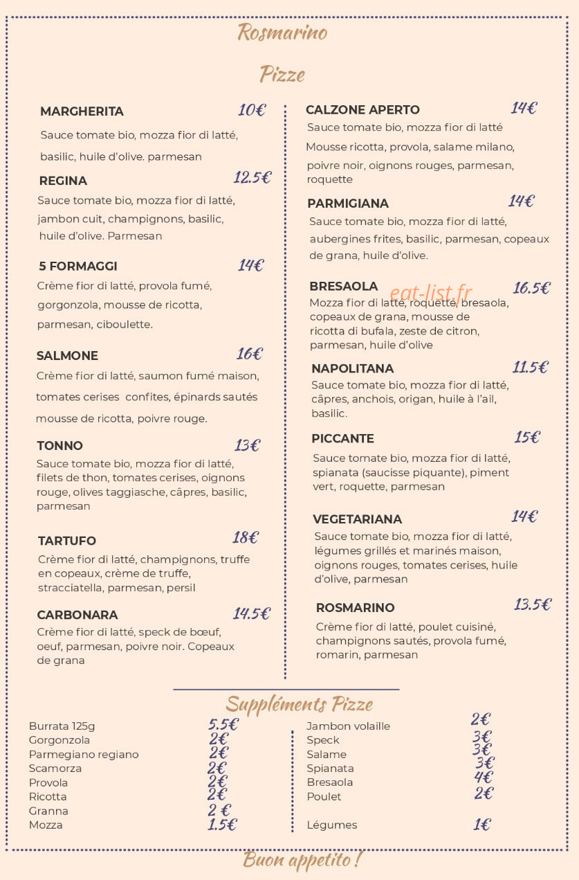Rosmarino — carte page 1