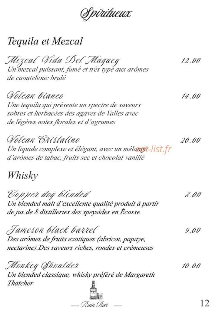 Ruin Bar Bouffay — carte page 6
