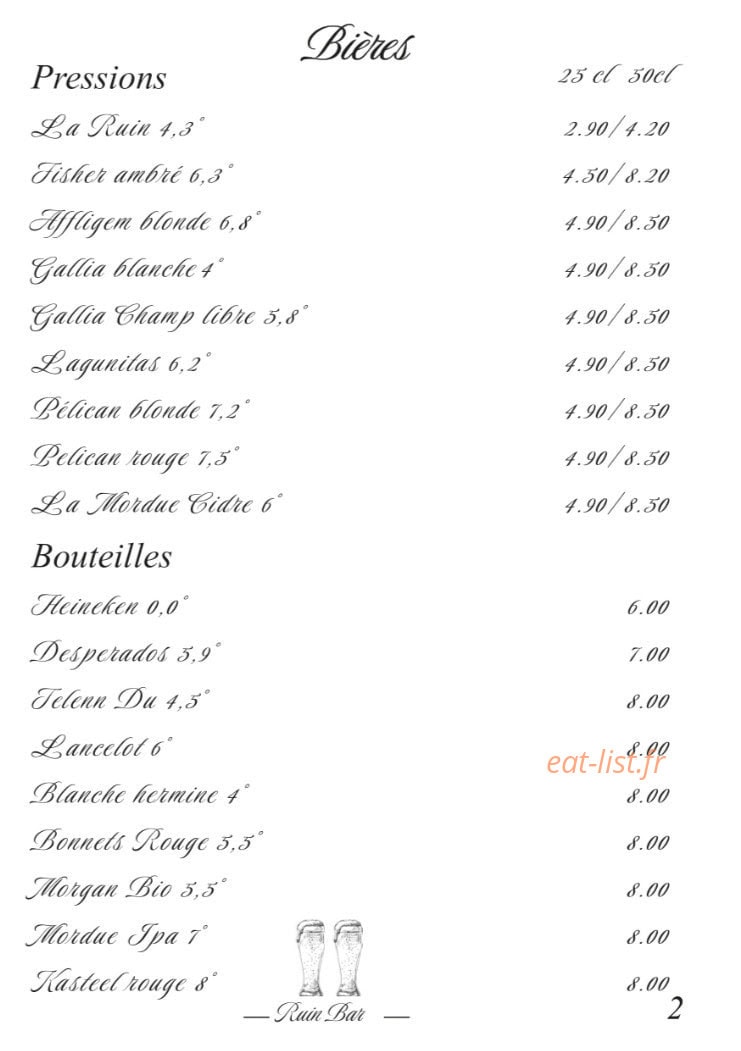 Ruin Bar Bouffay — carte page 11