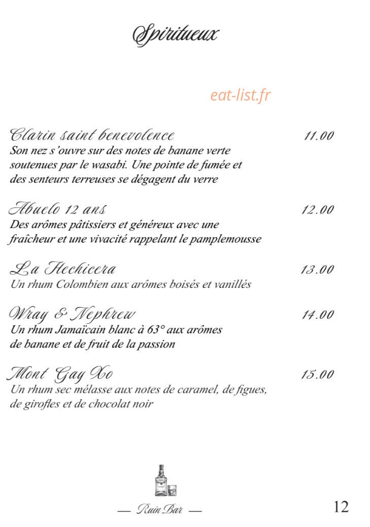 Ruin Bar Bouffay — carte page 7
