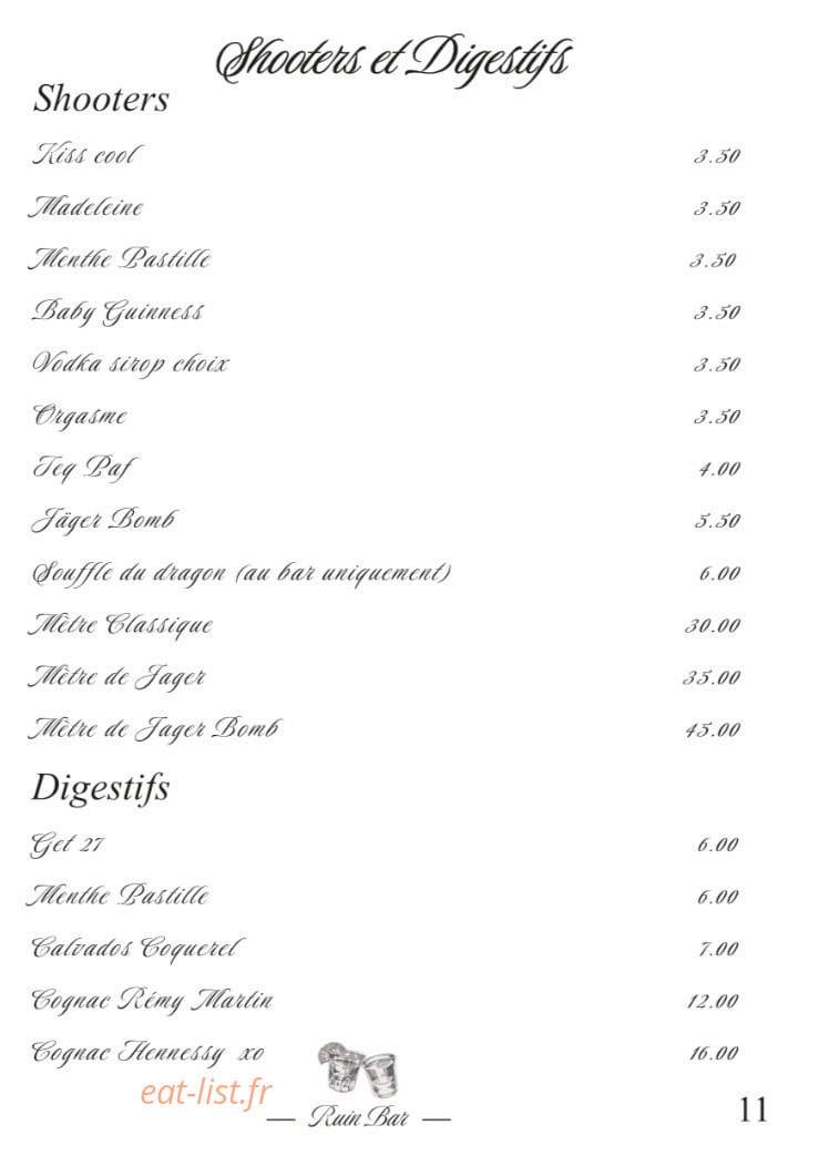 Ruin Bar Bouffay — carte page 12