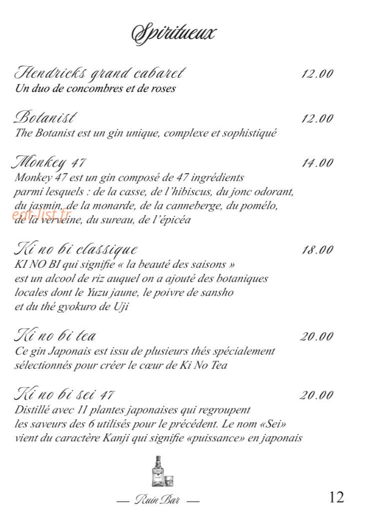 Ruin Bar Bouffay — carte page 5