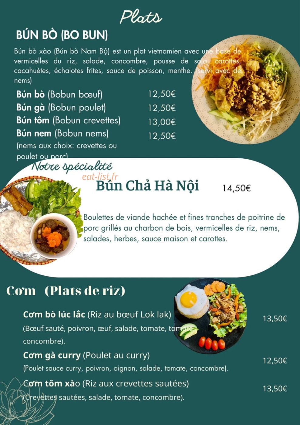 Sen's — carte page 2