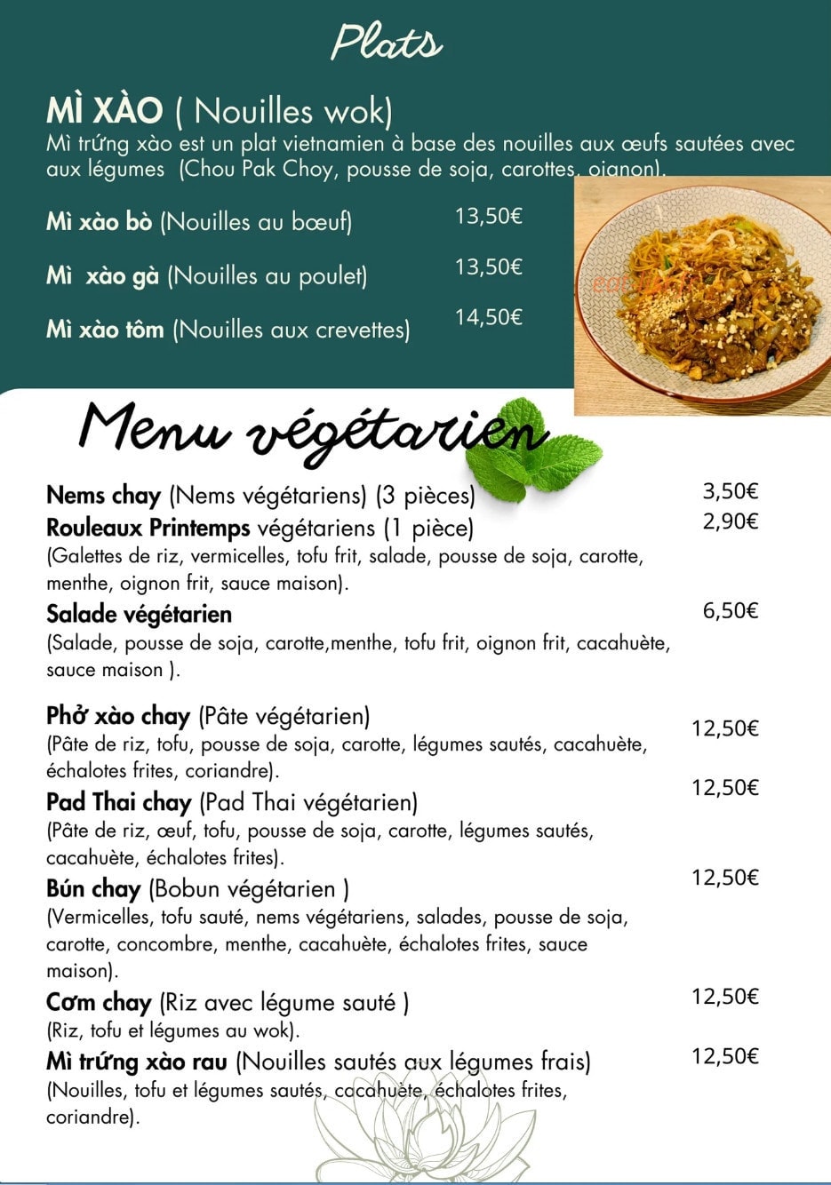 Sen's — carte page 4