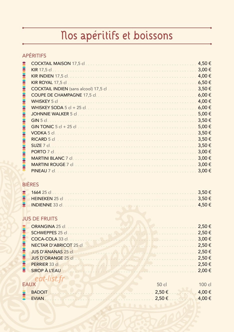 Shalimar — carte page 1