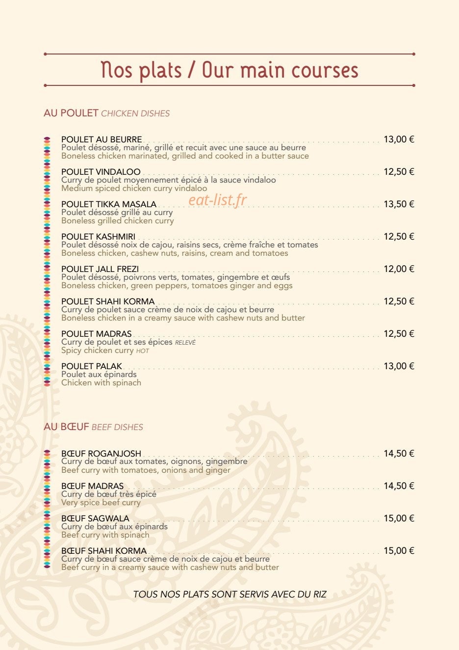 Shalimar — carte page 6